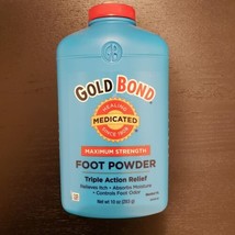 Gold Bond Foot Powder WITH TALC 10 oz Medicated Max Strength Original Formula - £21.66 GBP