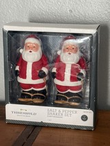 New Earthenware Salt &amp; Pepper Shaker Set Threshold Christmas Santa Claus... - $196.15 MXN