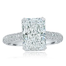 GIA 4.03 TCW (3.08CT) D-VS1 Splendente Laboratrio Cresciuta Anello Diamante 18k - £5,420.95 GBP