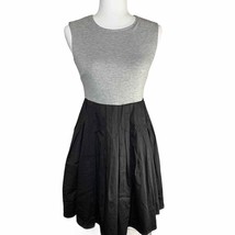 Gracia grey black pleated fit &amp; flare dress Small new - £28.83 GBP
