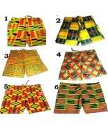 African Ankara Kente Prints Women&#39;s Shorts - Handmade Short Pants With S... - $425.04 MXN