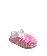 Wonder Nation Girls Clear Jelly Sandal Shoes Size 9 With Pink Flower NEW - $16.41 CAD