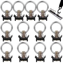 12 PCS Black L Track Single Stud Fittings with Round Ring for Barn Door - €17,09 EUR