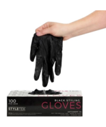 STYLETEK Black Styling Gloves, 100 CT - £11.00 GBP
