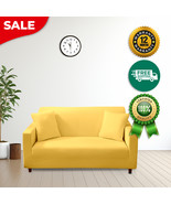 Anyhouz 3 Seater Sofa Cover Plain Yellow Style and Protection For Living... - $978.85 MXN