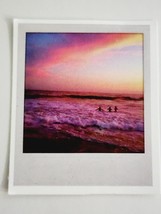 Square Sticker of Three Individuals Playing in Surf Beautiful Sticker Decal Cool - £1.74 GBP