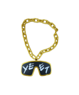 Gold Jey Uso Yeet Glasses Fan Emblem Inspired WWE Wrestling Necklace Cha... - $137.76 CAD