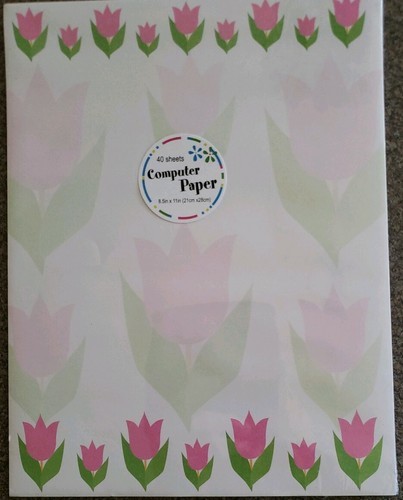 Two (2) Packs ~ Stationery ~ 65 Sheets ~ Stars ~ Tulips ~ NIP Item image 3