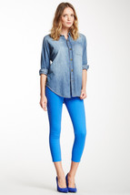  New Womens James Jeans Designer 29 Skinny Twiggy Crop Bright Blue USA NWT Capri - $286.11