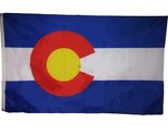 AES 3x5 State of Colorado CO 210D Nylon Flag 3&#39;x5&#39; Grommets w/Lapel Pin ... - $24.88