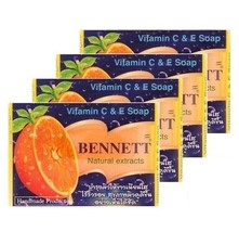 4 x BENNETT Soap Vitamin C &amp; E Natural Extracts Anti-Aging Skin Soap 130 g - £22.40 GBP