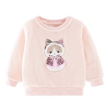 Little maven 2022 Baby Girls Autumn Sweatshirt Fleece New Fashion Tops with Sequ - £45.04 GBP