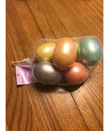 6 Pieces Easter Eggs Plastic Egg Multi Color Holiday Decor Ships N 24h - $6.71