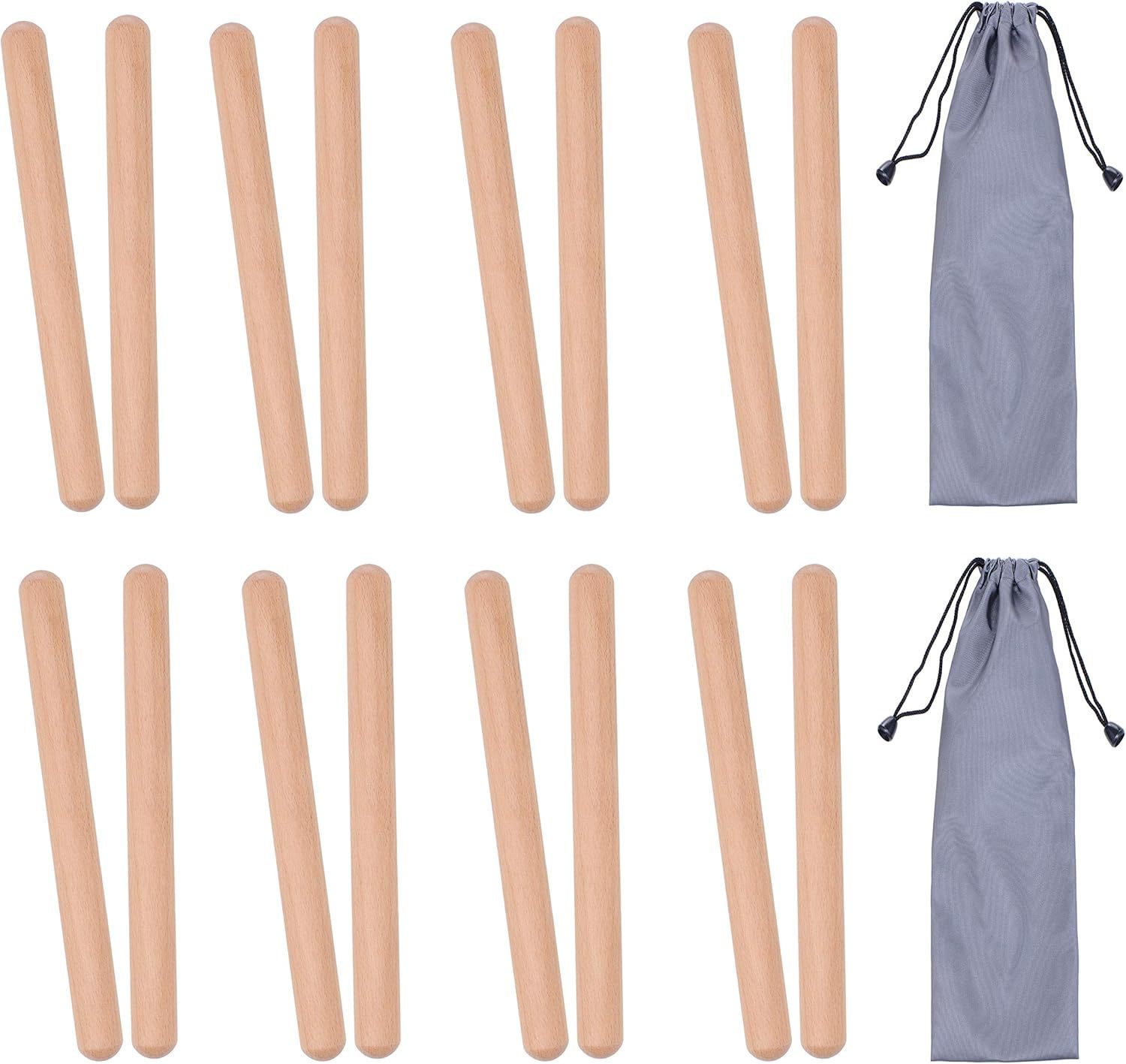 8 Pairs (16 Packs) Classical Wood Claves Musical Percussion Instrument, ... - $39.99