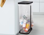 Trash Bag Holder, 13 Gallon Durable Metal Waste Bin, Portable Indoor Out... - £36.05 GBP