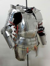 Medieval Gothic Half Armor Suit Breastplate Back Plate Wearable Halloween Armor - £309.72 GBP