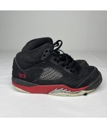 Nike Air Jordan 5 Boys CZ2991-001 Black Basketball Shoes Sneakers Size 13C - £32.22 GBP