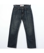 Levi&#39;s 505 Boys Jeans 12 Regular 26 x 26 Dark Blue Adjustable Waist Stra... - $21.36