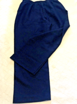 ALFRED DUNNER~ BLUE  Women&#39;s Pants  Size 16 Pull-on Elastic Waist for Dress/Work - £9.32 GBP