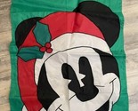 Flag Mickey Mouse Winter Christmas Outdoor Decorations 39x27 Large Green... - £8.40 GBP