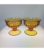 Whitehall Indiana Glass Amber Sorbet Dessert Dishes Set Of 2 - $22.14 CAD