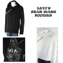 LEVI&#39;S NEW MEN&#39;S STAR WARS PULLOVER HOODIE/SWEATSHIRT BLACK/WHITE RETAIL... - £26.40 GBP