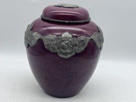 Vintage Denmark Red Urn Vase Pottery MCM - £79.92 GBP