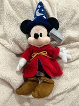 Disney Parks Fantasia Mickey Mouse Sorcerer Plush 22&quot; NWT - £31.44 GBP