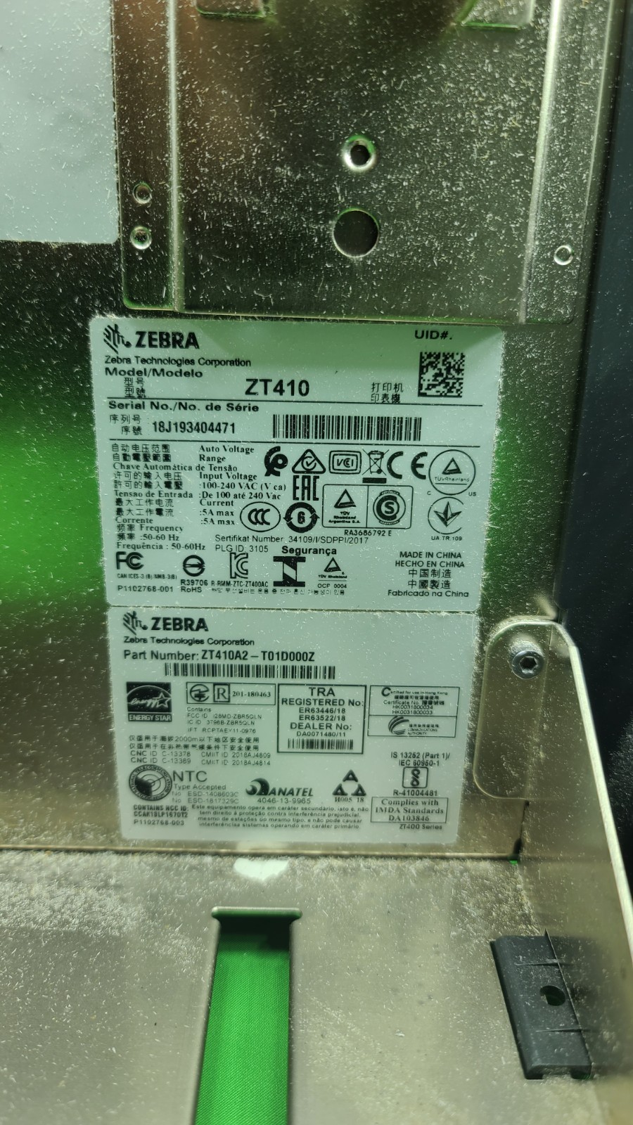 Zebra ZT410 Industrial Thermal Label Printer- FOR PARTS ONLY- POWER ON TEST ONLY Item image 12