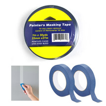 4 Rolls Painters Masking Tape Blue 1 Inch X 18 Yds Less Edge Bleed Multi... - $19.99