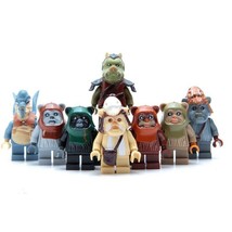 8Pcs/set Star Wars Series Minifigures Tan Ewok Logray Paploo Tokkat Toys - £13.42 GBP