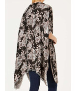 allbrand365 designer Womens Metallic Floral Jacquard Ruana Wrap,One Size - £53.34 GBP
