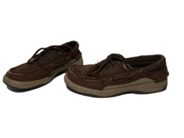 SPERRY TOP SIDER Youth Boys ~ Billfish~ Brown Leather Boat Deck Shoes Si... - £11.37 GBP