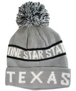 Texas Lone Star State Men&#39;s North Bear Winter Knit Cuffed Pom Beanie Hat... - £11.82 GBP