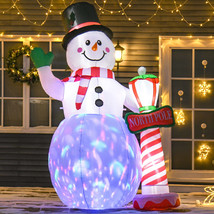 8 ft LED Light Up Snowman Outdoor Christmas Inflatable Lighted Yard Deco... - £91.21 GBP