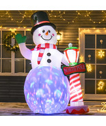 8 ft LED Light Up Snowman Outdoor Christmas Inflatable Lighted Yard Deco... - £91.20 GBP