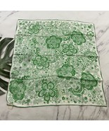 Lady Heritage Vintage 70s Square Scarf New Green White Mod Daisy Flower  - $15.83