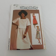 Simplicity 6845 Sewing Pattern Women Two Piece Dress Skirt Shirt Sz 14 Vtg 1985 - £7.52 GBP