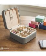 Mini Travel Jewelry Box, Portable PU Leather Ring Earring Necklace Organ... - $192.54 MXN