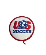 VINTAGE US SOCCER FIFA WORLD CUP TEAM USA SOUVENIR 3&quot; ROUND IRON ON CLOT... - €6,94 EUR