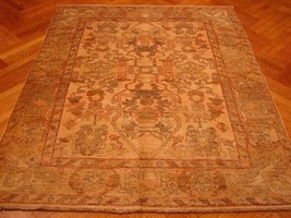 Traditional 5x6 Antiqued Rug Natural Wool Vege Dyed PIX-3113 - £680.28 GBP