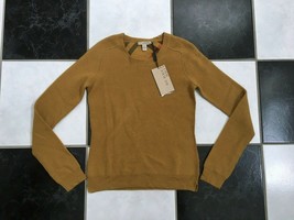 NWT 100% AUTH Burberry Extra Fine Merino Wool Sweater Sz XS - £235.28 GBP
