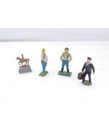 4 Lead Figures 3 Men 1 Civil War Monument - $376.79 MXN