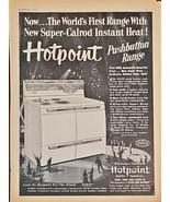 Hotpoint Pushbutton Range Super Calrod Instant Heat 1952 Vintage Print Ad - $14.41 CAD