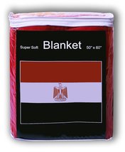 Super Soft Egyptian Flag Fleece Blanket 5 ft x 4.2 ft. Throw Cover Beddi... - £14.17 GBP