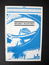 1984 Brooklyn Academy of Music Program - Secret Pastures - Next Wave Fes... - $21.99