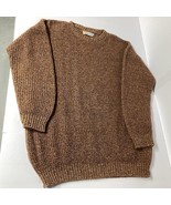 Robert Mackie Of Scotland Brown/Gold Marled Lambswool Sweater Men’s LARG... - $872.31 MXN