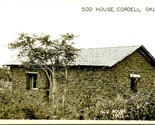 RPPC 1903 Sod Casa Cordell Oklahoma Ok Unp Non Usato Cartolina D7 - £11.42 GBP
