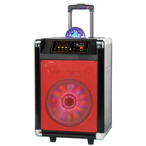 MEGA-IQ-3612DJBT-RED Supersonic 12 in. Portable Bluetooth DJ Speaker in Red - $212.15
