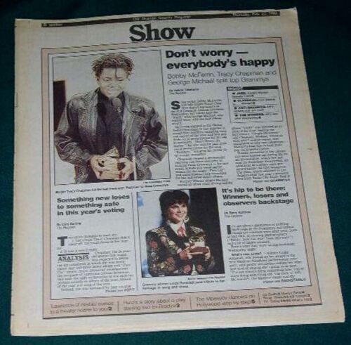 TRACY CHAPMAN SHOW NEWSPAPER SUPPLEMENT VINTAGE 1989 LINDA RONSTADT - $24.99